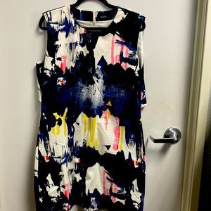 Kate Spade Saturday 14 Sleeveless Summer Dress Zip Up Lined Color Splash